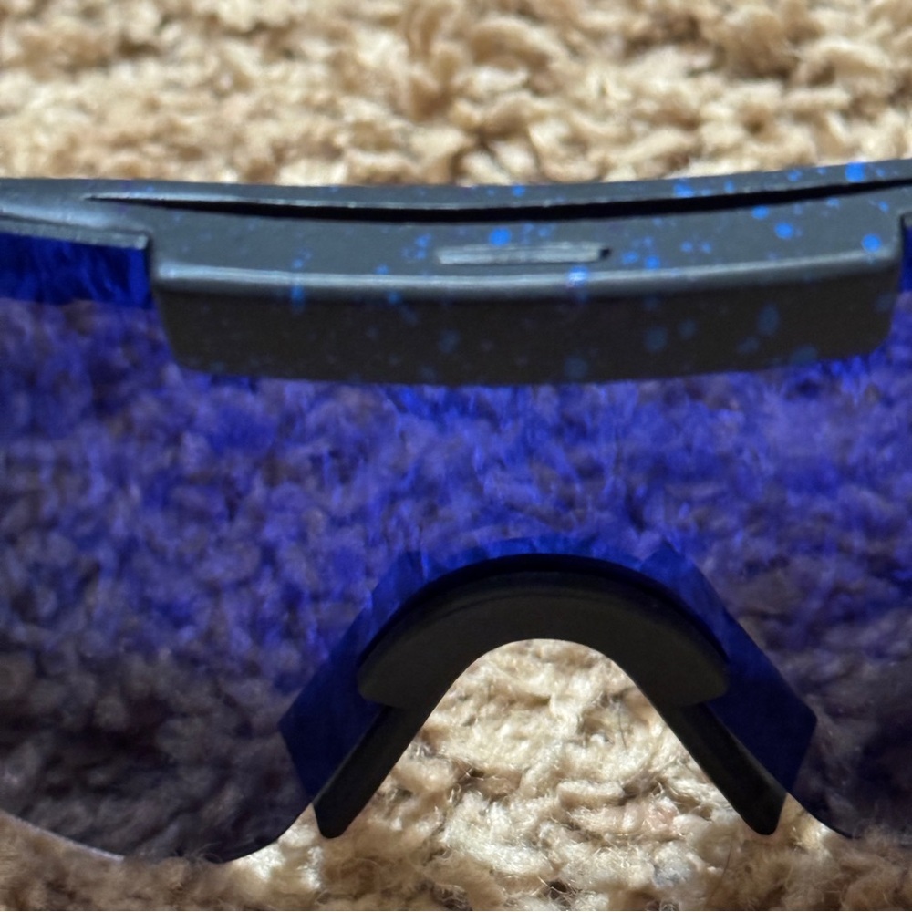 NWT Pit Viper Polarized Sunglasses Blue Lens Black Frame Blue Splatter - Picture 7 of 8